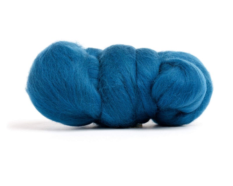 Desert Breeze Distributing 100% Natural Merino Wool Roving - Premium Combed Top Merino Roving Wool - Tapestry, Spinning, Wet Felting & Needle Felting Supplies - 21.5 Micron - 1 oz, Color Teal Blue - Image 2